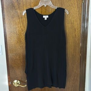 Black knit tunic top